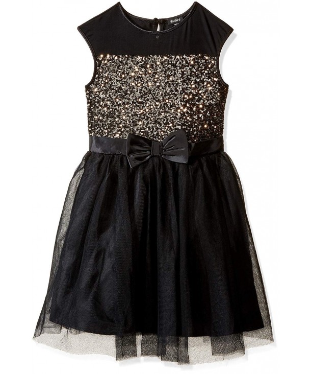 ZUNIE Girls Illusion Sequin Dress