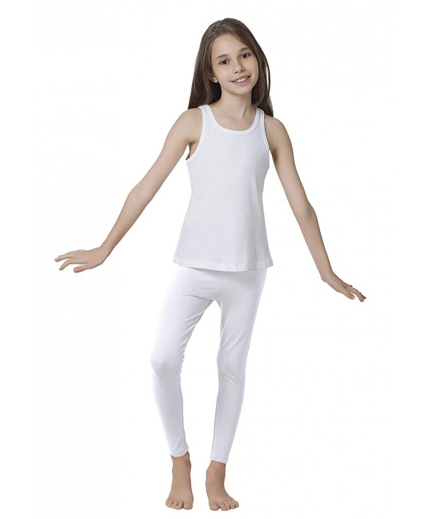 Girl's Ankle Length Leggings - Certified Organic Cotton Spandex ...