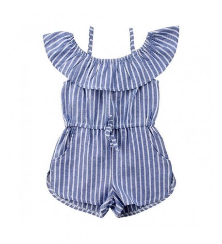 Toddler Shoulder Striped Jumpsuit Clothes