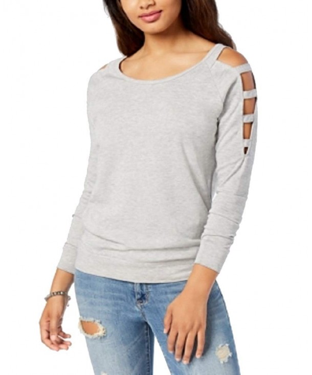 Hippie Rose Juniors Cage Shoulder Sweatshirt