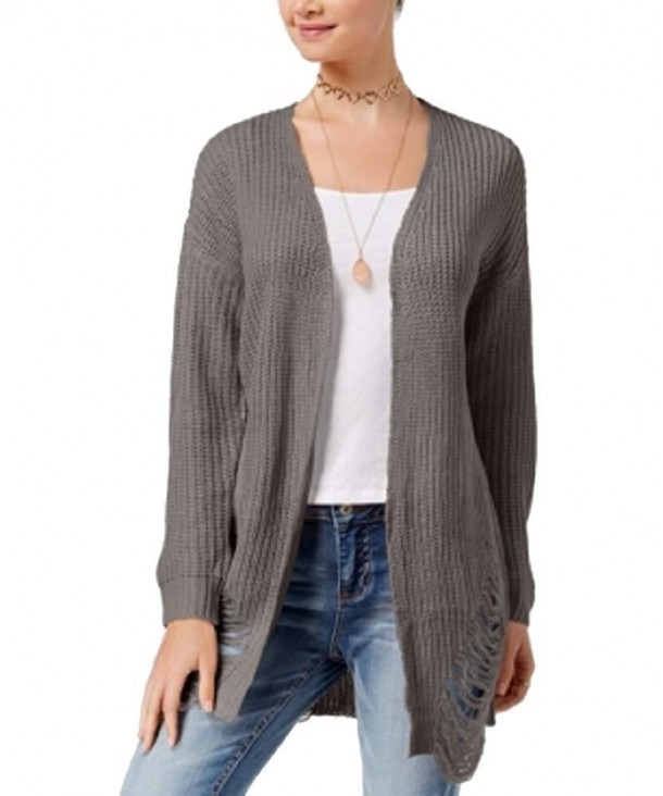 Ultra Flirt Juniors Distressed Cardigan