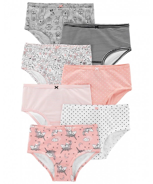 Carters Girls 7 Pack Print Underwear