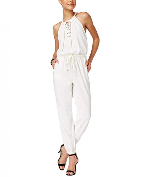 Material Girl Juniors Lace up Jumpsuit