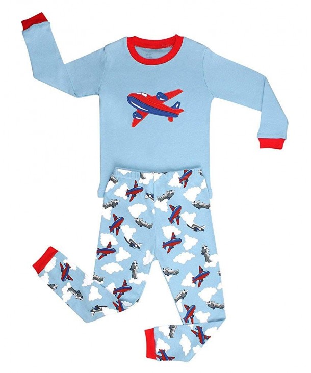 Elowel Airplane Pajamas Cotton Size2Y 12Y