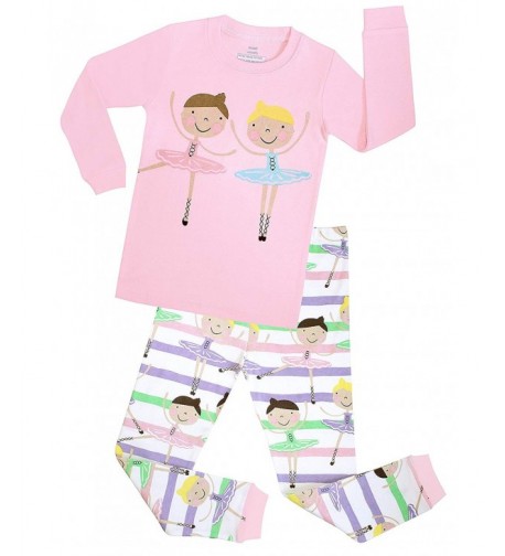Elowel Ballerina Childrens Pajamas Cotton Toddler