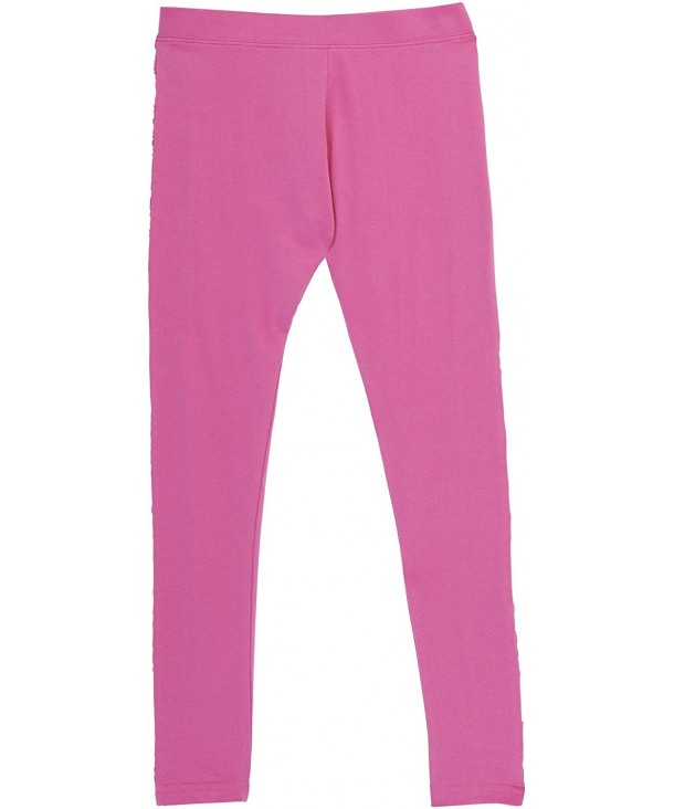 School Uniform Girls Ruched Leggings - Shocking Pink - CM12NAGEFUL