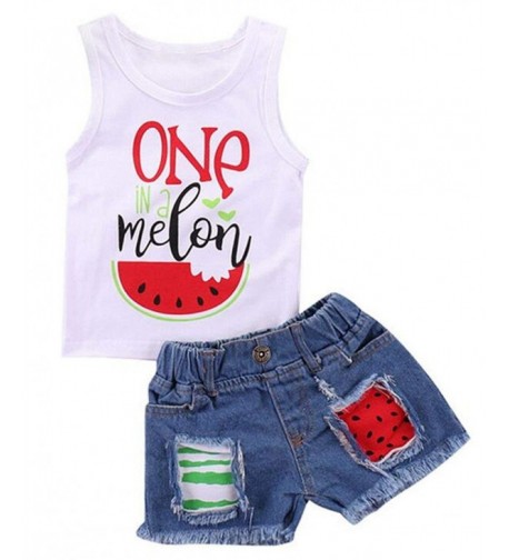 Toddler Girls Melon Ripped Outfits