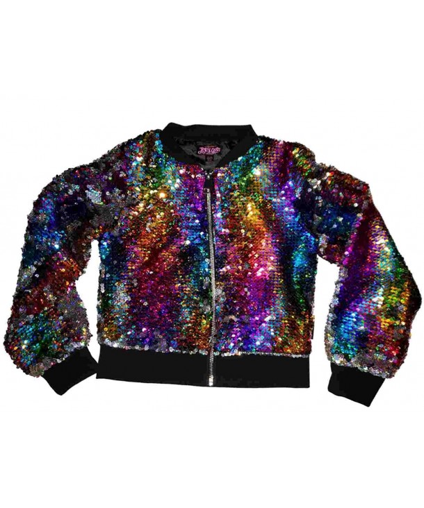 Jojos Closet Rainbow Sequin Jacket