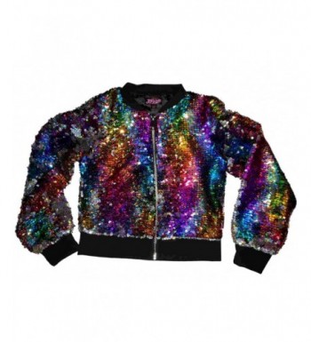 Jojos Closet Rainbow Sequin Jacket