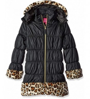 Pink Platinum Cheetah Puffer Jacket