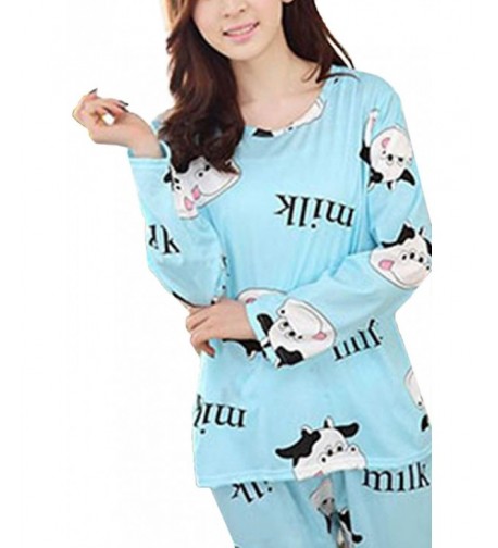 Lasher Pattern Sleeve Pajamas Nightwear