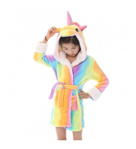 Unicorn Bathrobe Pajamas Nightgown Children