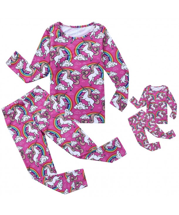 Matching Pajamas Unicorn Cotton Sleepwear