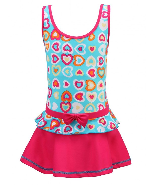 Chrysea One Piece Swimsuit Colorful Heart Shaped
