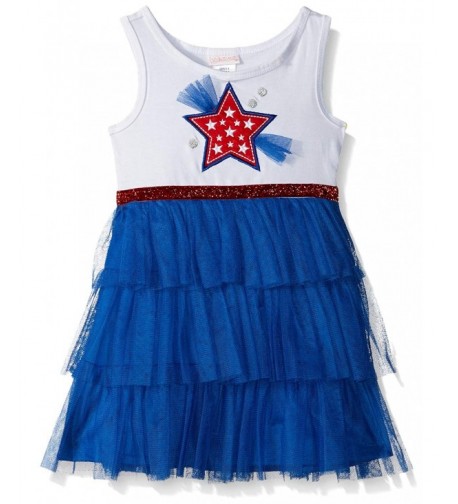 Youngland Girls Americana Applique Dress