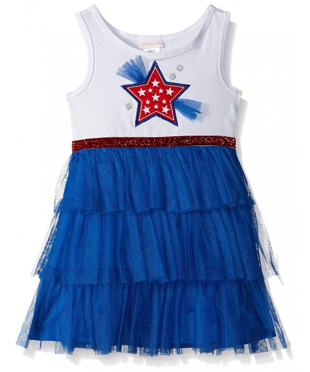 Youngland Girls Americana Applique Dress