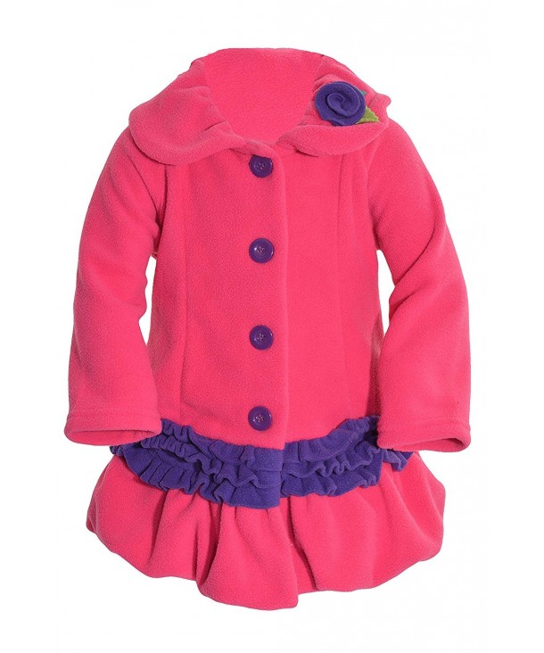 Mack Girls Fleece Coat hot Pink