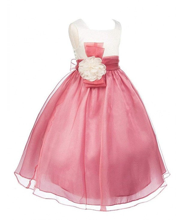 iGirlDress Girls Square Flowers Dresses