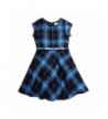 Bloome Short Sleeve Belted Plaid