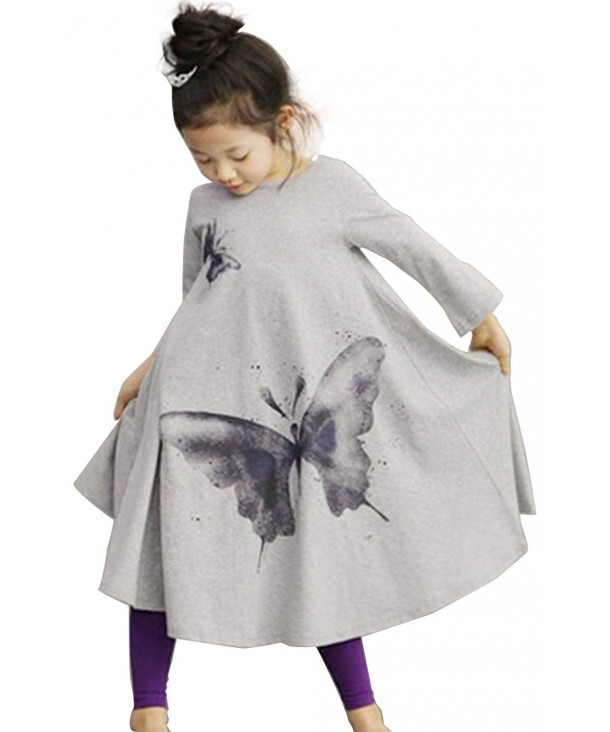 Dillian Girls Butterfly Print Dress