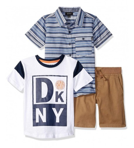 DKNY Sleeve Woven T Shirt Twill