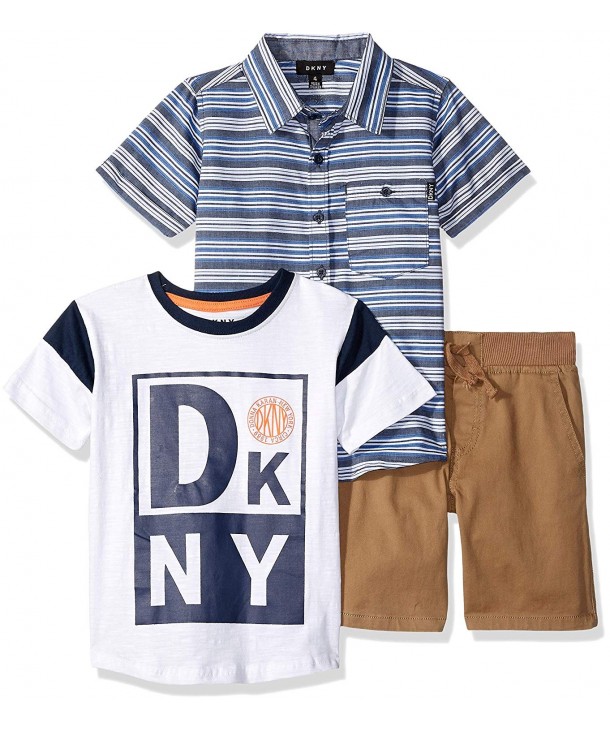 DKNY Sleeve Woven T Shirt Twill