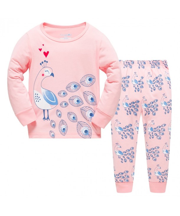 Hugbug Girls Pajamas Peacock Toddler