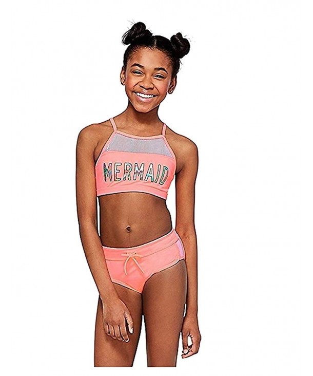 Justice Swim Bikini Mermaid Coral