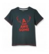 Awesome Short Sleeve Antler Graphic