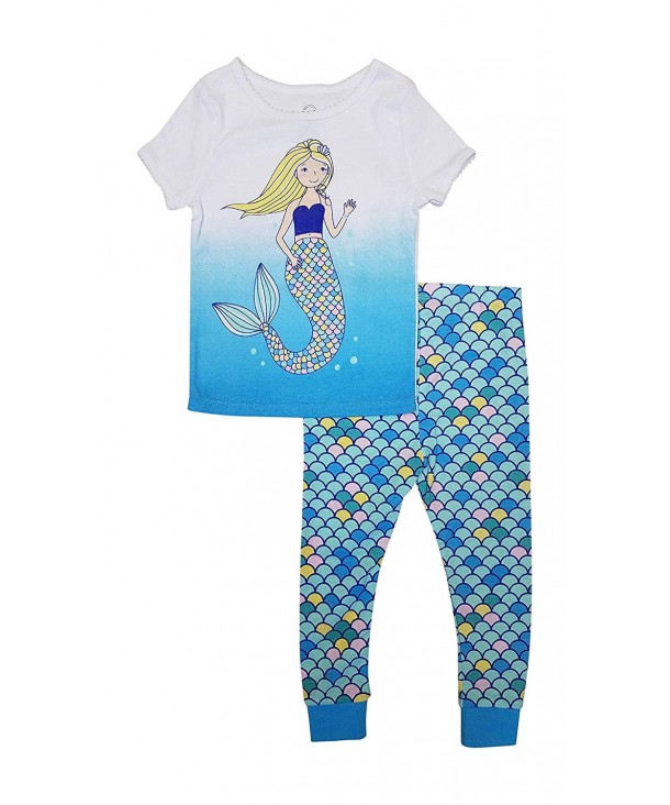 Mermaid Pajamas for Girls Aqua