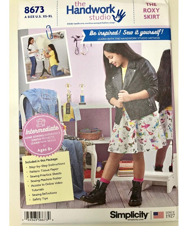 Simplicity Patterns US8673A Girls XS S M L XL