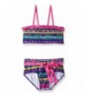 Pink Platinum Girls Aztec Swimsuit