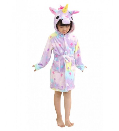 JOXJOZ Unicorn Bathrobes Flannel Sleepwear