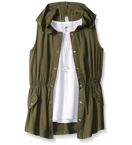 Beautees Girls Sleeveless Jacket Solid