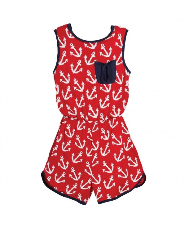 Beachcombers Girls Spandex Anchor Romper