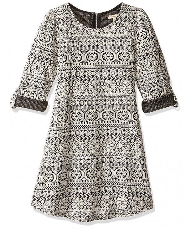 Speechless Girls Jacquard Knit Dress