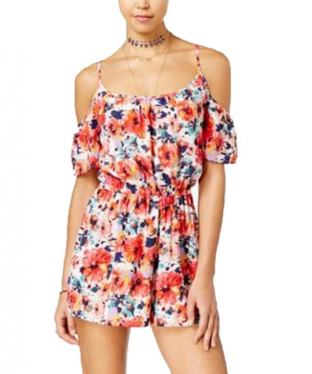 One Clothing Juniors Printed Cold Shoulder