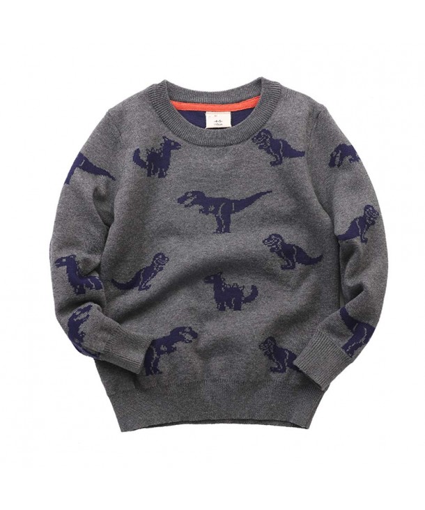 Abalacoco Knitted Sweater Pullover Dinosaur