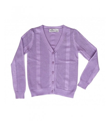 Ms Purple Cotton Stitch Cardigan