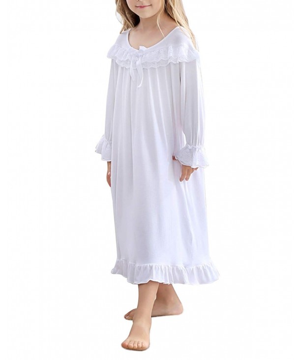 Girls Nightgown - Toddler Sleep Dress Princess Nightwear for Girl 3-12 ...