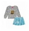 Reversible Sequin Sweatshirt Pleated Outfit
