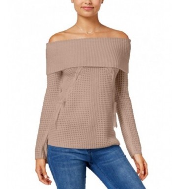 OhMG Juniors Lace up Off The Shoulder Sweater