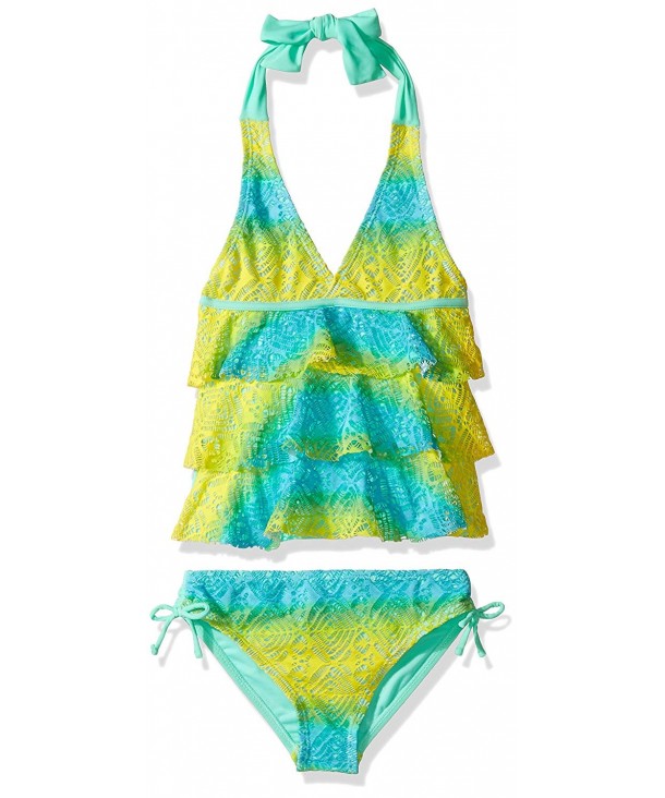 VIGOSS Girls Tiered Tankini Swimsuit