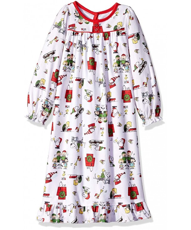 Peanuts Flannel Holiday Granny Nightgown