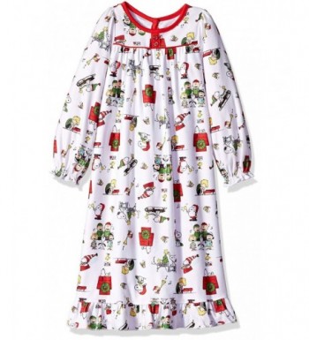 Peanuts Flannel Holiday Granny Nightgown