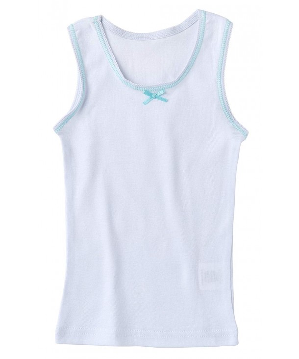 Girls Ultra Soft 100% Cotton White and Assorted Tagless Tank Top ...