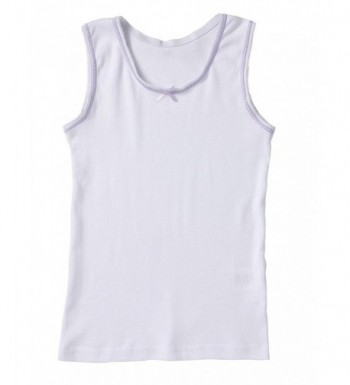 Girls Ultra Soft 100% Cotton White and Assorted Tagless Tank Top ...