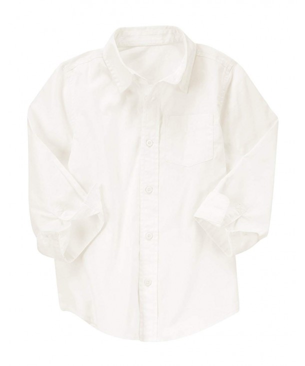 Crazy Ivory Long Sleeve Oxford Woven