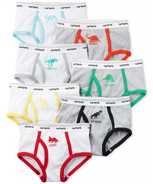 Carters 7 Pk Dinosaur Cotton Briefs