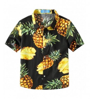 SSLR Pineapple Button Sleeve Hawaiian